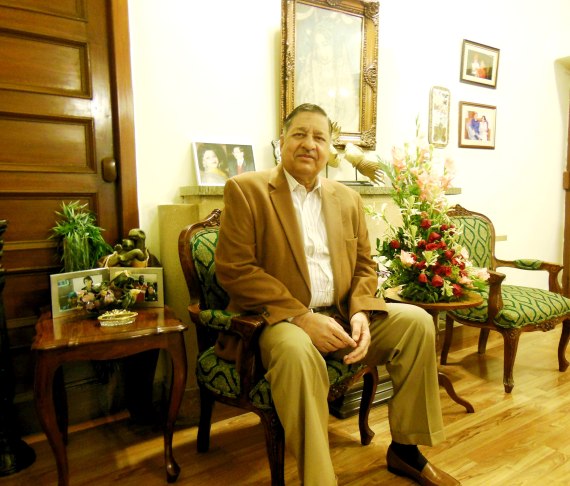 Ahmed Javed Hassan owner Servis shoes in his Palatial home in Lahore